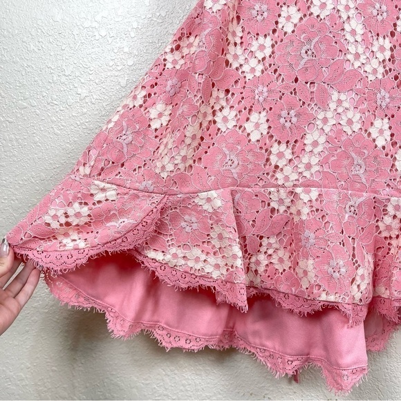 NBD Marilyn Blush & Ivory Lace Sleeveless Dress Size XL Women - Picture 5 of 15